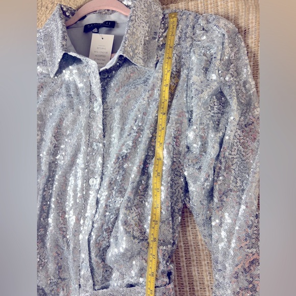 Eloquii in women’s jumpsuit suits size 22, color silver - Picture 4 of 7